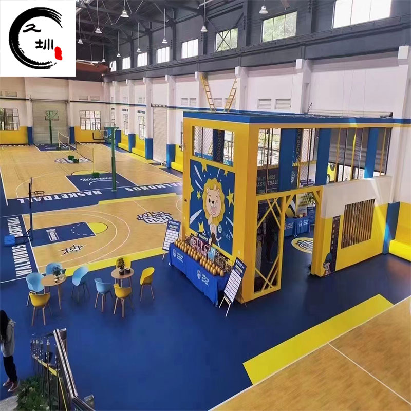 定制室內(nèi)外籃球館場地pvc運動地膠板兒童籃球地板 籃球場地膠墊